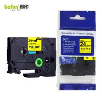 得印 标签机色带 24mmAZe-651 黄底黑字