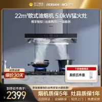 老板名气6519A+B510A(液化气)烟灶套装双腔大火力23立方搭配5.0kw燃气灶家用
