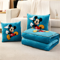 浪莎迪士尼抱枕被子两用汽车车用靠枕抱枕四季通用二合一多功能折叠被