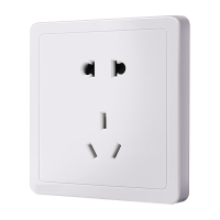 欧普照明 插座面板 五孔插座 10A二三插电源插座 86型暗装插座面板