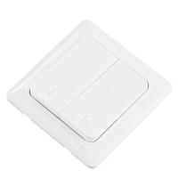 军士佳 开关面板10A一开单开单联双控白色施耐德开关 二开双控