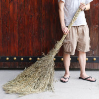 军士佳 环卫扫把笤帚扫帚 扫马路竹扫把 竹扫帚大扫把高1.7米竹编款