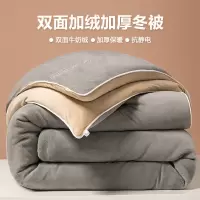 卡洛儿杜香牛奶绒被子被芯冬被加厚保暖双面绒棉被褥子冬季珊瑚绒宿舍单双人