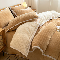 卡洛儿杜香加厚牛奶绒珊瑚绒四件套冬季法兰绒床单被套被罩双面保暖床上用品