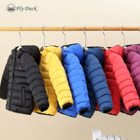 飞鸭秋冬新款儿童小狗棉衣经典款式男童女童纯色面料保暖宝宝棉衣