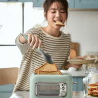 SUXINGAUTO 面包机 多士炉可视炉窗烤面包片机早餐轻食机 家用多功能2片双面速烤吐司机