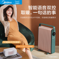美的(Midea) 油汀取暖器电暖器家用节能速热省电油丁大面积暖气 闭式防烫设计倾倒自动断电HYX22KR