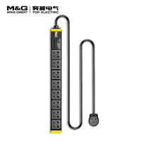 M&G PDU机柜8位五孔16A防雷PDU插排07TG130302 2.5平方5米线