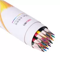 得力68124彩色六角杆-36色 纸筒彩铅 手绘涂色专业美术生绘画笔套装