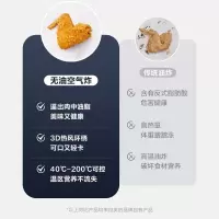 美的(Midea)空气炸锅 家用智能无油煎炸锅多功能全息触屏大容量不粘锅电炸锅 4L MF-KZC4001