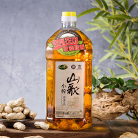山歌小榨熟一级压榨纯正花生油2.5L大桶装油家用炒菜山东花生食用油