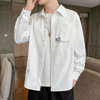 衬衫外套男春秋季休闲工装宽松夏季上衣长袖潮牌复古衬衣