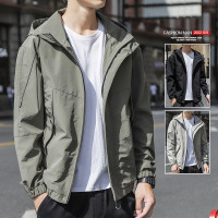 外套男士春秋季2022新款潮流连帽百搭男装秋冬潮牌夹克上衣服