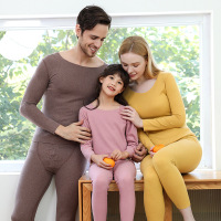 班蒂纳儿童保暖内衣大中小童亲子装圆领德绒保暖防寒打底套装DRABTZ0