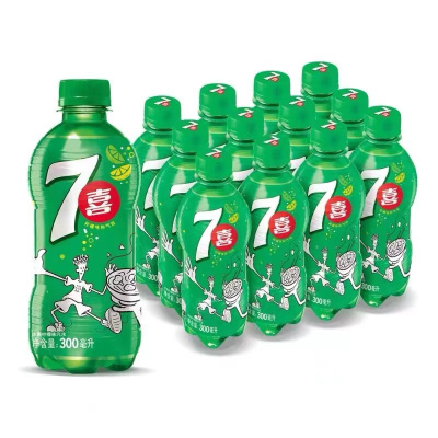7喜柠檬味碳酸汽水300ml×12瓶小瓶装饮料饮品七喜饮品囤货