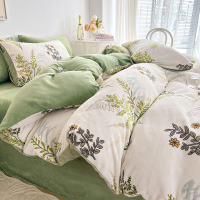 加厚牛奶珊瑚绒四件套冬天双面法兰绒被套冬季加绒床单床上三件套