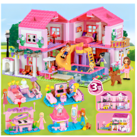 中国积木女孩系列别墅 豪华夏日大别墅[1333片礼盒]灯光版 1盒