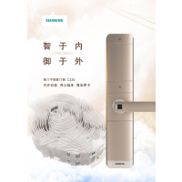 西门子(SIEMENS) 指纹锁 智能锁家用防盗门锁密码锁 电子锁 C320 香槟金(LX)