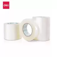 得力(deli)30208 透明封箱胶带 普通快递物流打包胶布48mm*200y*50um(183m/卷) 6卷/筒装