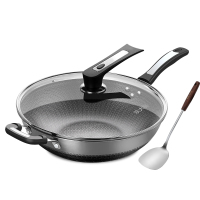 炊大皇BZ50892 316双面屏不锈钢不粘锅32cm