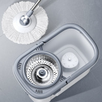 家杰旋转拖把家用一拖净拖布墩布新款免手洗自动拖地神器拖把桶JJ-A53