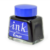 百乐(PILOT)INK-30-L 非碳素墨水 不堵笔钢笔墨水30ml 蓝色日本原装进口