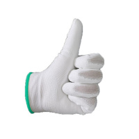 一痕沙 十三针涤纶白纱线手套 耐磨防滑舒适透气手套 12副/包 pu518-7#