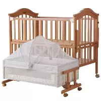 小硕士婴儿床实木宝宝床多功能可移动拼接床摇篮床儿童床