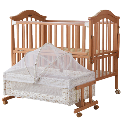 小硕士婴儿床实木宝宝床多功能可移动拼接床摇篮床儿童床