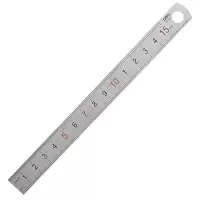 得力8461钢直尺(单位:只)两只装银色15cm