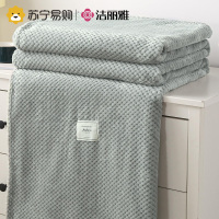 洁丽雅2022新款菠萝格提花毯子法莱绒云貂绒贴布毛毯