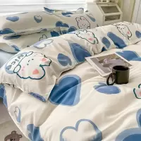 非全棉纯棉床单四件套水洗棉被套被罩床上用品家用印花套件