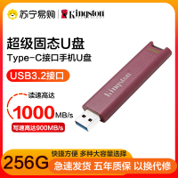 金士顿(Kingston)DTMAXA 256GB 高速固态U盘 USB3.2接口 移动固态闪存优盘 读1000MB/s