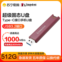 金士顿(Kingston)DTMAXA 512GB 高速固态U盘 USB3.2接口 移动固态闪存优盘 读1000MB/s