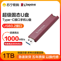 金士顿(Kingston)DTMAXA 1TB 高速固态U盘 USB3.2接口 移动固态闪存优盘 读1000MB/s