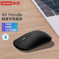 联想(Lenovo)无线鼠标轻音鼠标 Air Handle轻音无线鼠标酷黑Cool Black 便携办公鼠标 黑色