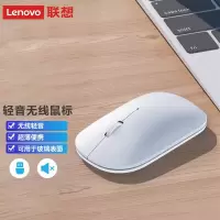 联想(Lenovo)无线鼠标轻音鼠标 Air Handle轻音无线鼠标大白Baymax 便携办公鼠标 白色