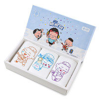 洁丽雅(grace)W2092 萌动系列-3 么么哒棉纱童巾三条装 童巾礼盒