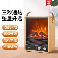 苏宁宜品×shinic赛尼科3d仿真火焰取暖器省电节能手提电壁炉多档调温暖风机电暖器家用电暖气办公宿舍桌面台式木纹声效