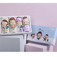 洁丽雅 (grace )么么哒童巾4条装 颜色图案随机