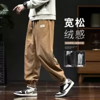 黑色卫裤男士2022秋季装韩版潮流ins束脚运动裤男生宽松休闲裤