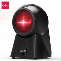 得力(deli)14884扫描器黑色 条码扫描平台扫描盒子扫描枪 有线一维影像式扫码枪 超市激光扫描平台