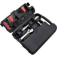 卡夫威尔 129件套家用工具箱套装 电工木工工具套装 棘轮螺丝刀扳手锤子水平仪维修包五金组套 H4001A