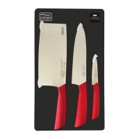 康宁WORLD KITCHEN芝加哥摩登波尔多红系列刀具-3件组 芝加哥刀具-3件组 单套价