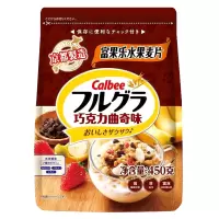 Calbee/卡乐比进口冲饮富果乐巧克力曲奇味450g燕麦片早餐饱腹