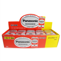松下(Panasonic) 9v无汞方电池 话筒麦克风万用表玩具叠层碳性方形电池 10个/盒