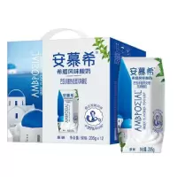 伊利(YILI) 伊利 安慕希希腊风味常温酸奶原味205g*12盒/箱(礼盒装)早餐伴侣