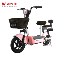 派乐/Palla电动车Q1 Plus时尚轻便电瓶车48V12Ah铅酸电池小型电动自行车代步助力自行车 粉色