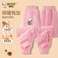 史努比(SNOOPY)童装儿童男女中大童秋冬季羊羔绒加绒裤长裤运动休闲裤TYK7