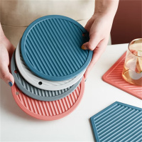 一痕沙 隔热垫 锅垫碗垫盘子垫餐垫 防水防烫防滑垫 圆形4个装